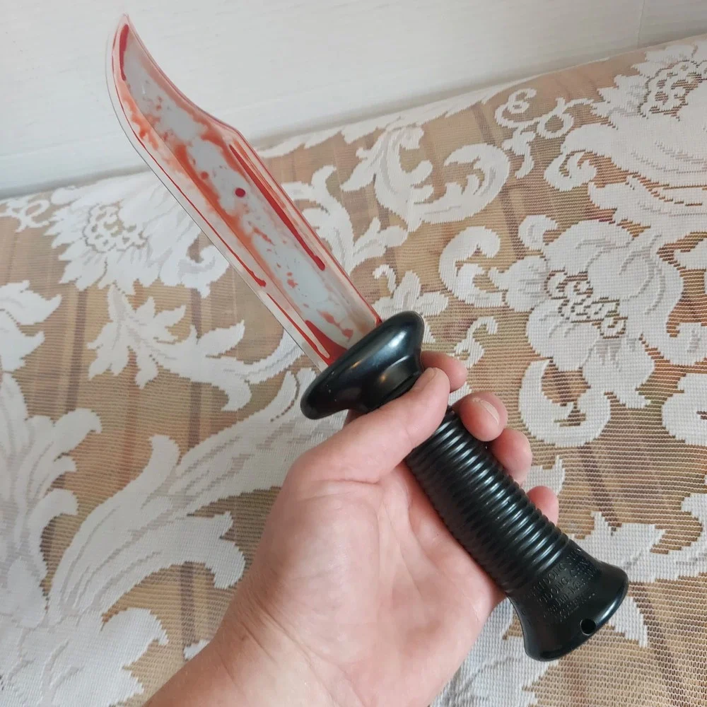 Easter Unlimited Scream Ghostface Bleeding Knife Prop 13 Inch Horror Costume Toy